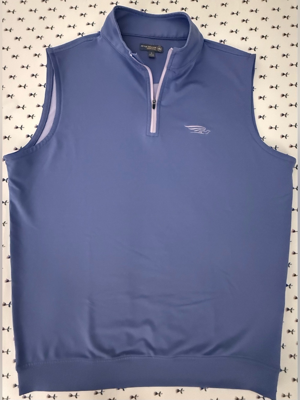 Peter Millar Crown Sport Galway Performance Quarter-Zip Vest – Men’s L – Blue